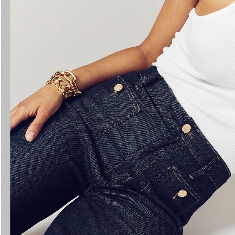 DenimElegance - Plus Flare Pants