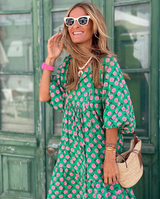 Lucia – V Neck Boho Dress