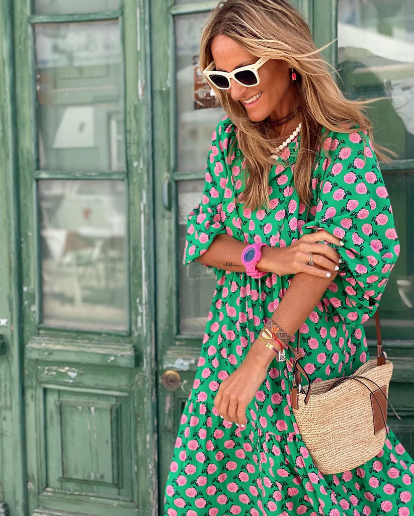 Lucia – V Neck Boho Dress