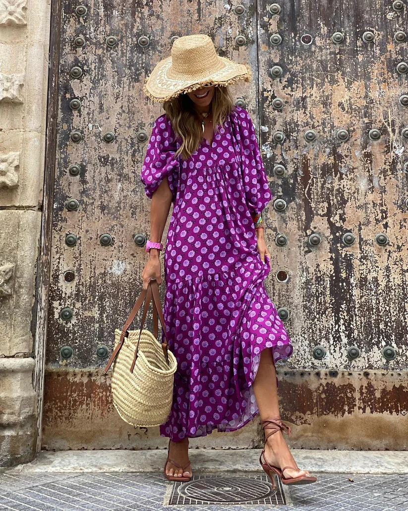 Lucia – V Neck Boho Dress