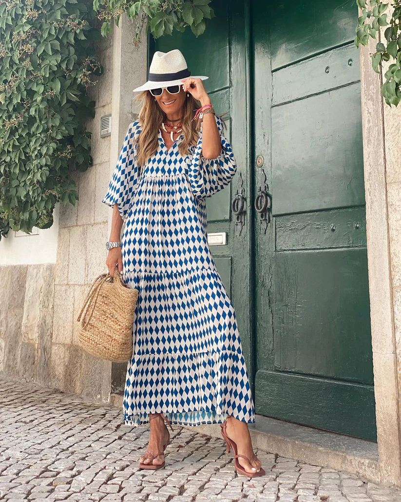 Lucia – V Neck Boho Dress