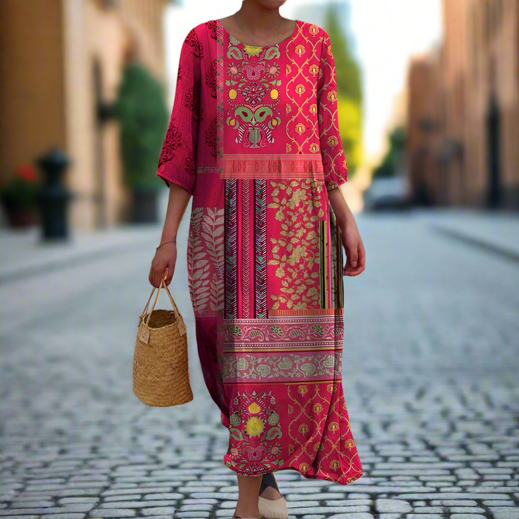 FloraVie - Vintage Floral Dress