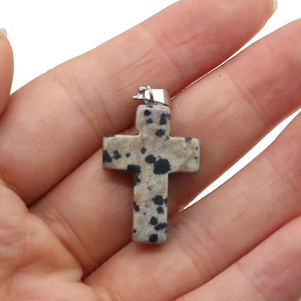 Stancra - Easter Natural Stone Crystal Cross (4 Pcs)