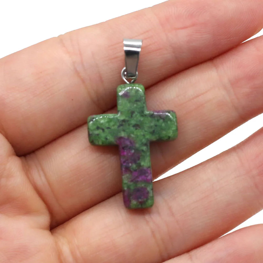 Stancra - Easter Natural Stone Crystal Cross (4 Pcs)