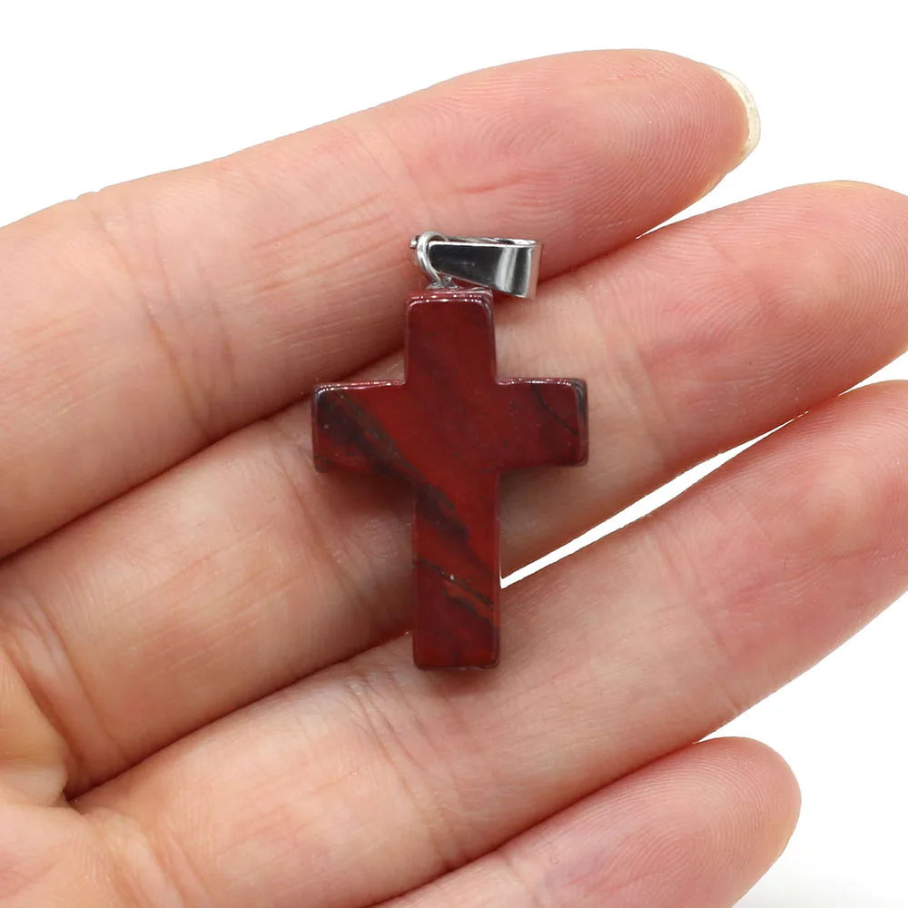 Stancra - Easter Natural Stone Crystal Cross (4 Pcs)