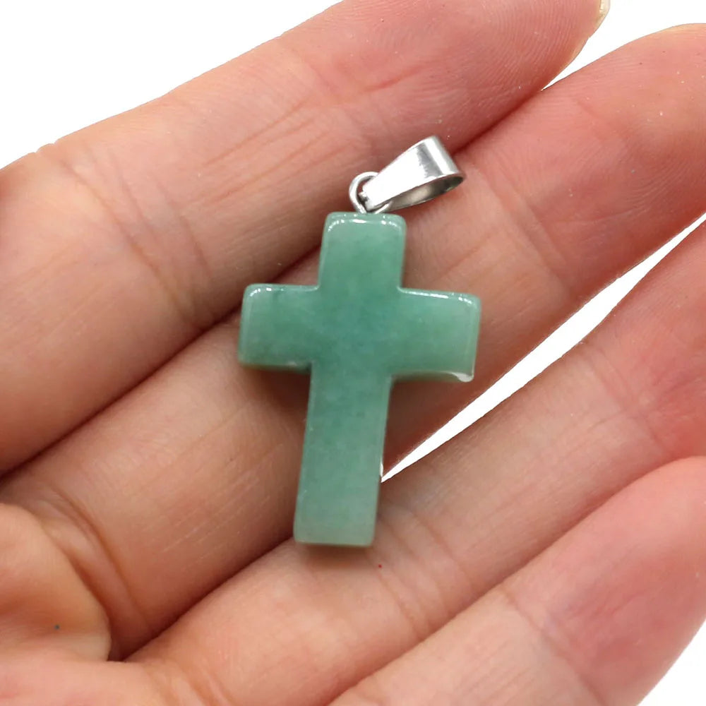 Stancra - Easter Natural Stone Crystal Cross (4 Pcs)