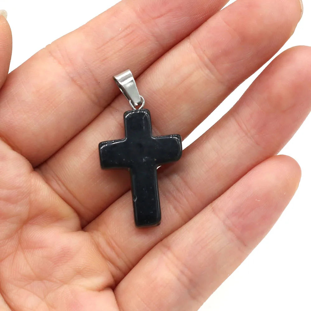 Stancra - Easter Natural Stone Crystal Cross (4 Pcs)