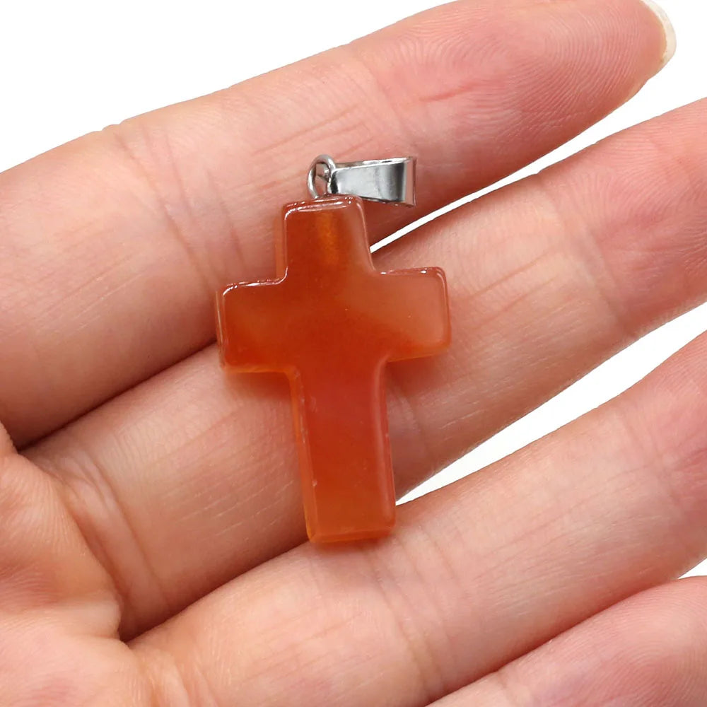 Stancra - Easter Natural Stone Crystal Cross (4 Pcs)