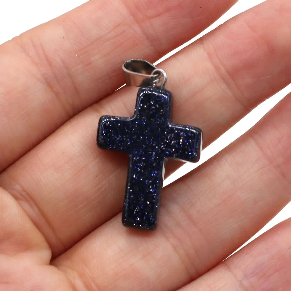 Stancra - Easter Natural Stone Crystal Cross (4 Pcs)