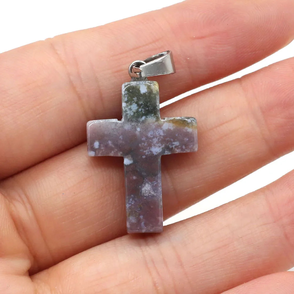 Stancra - Easter Natural Stone Crystal Cross (4 Pcs)