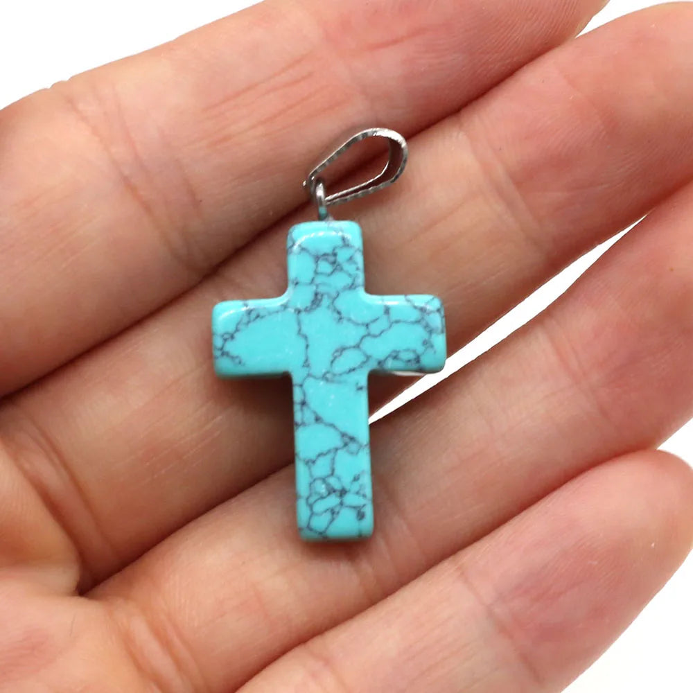 Stancra - Easter Natural Stone Crystal Cross (4 Pcs)