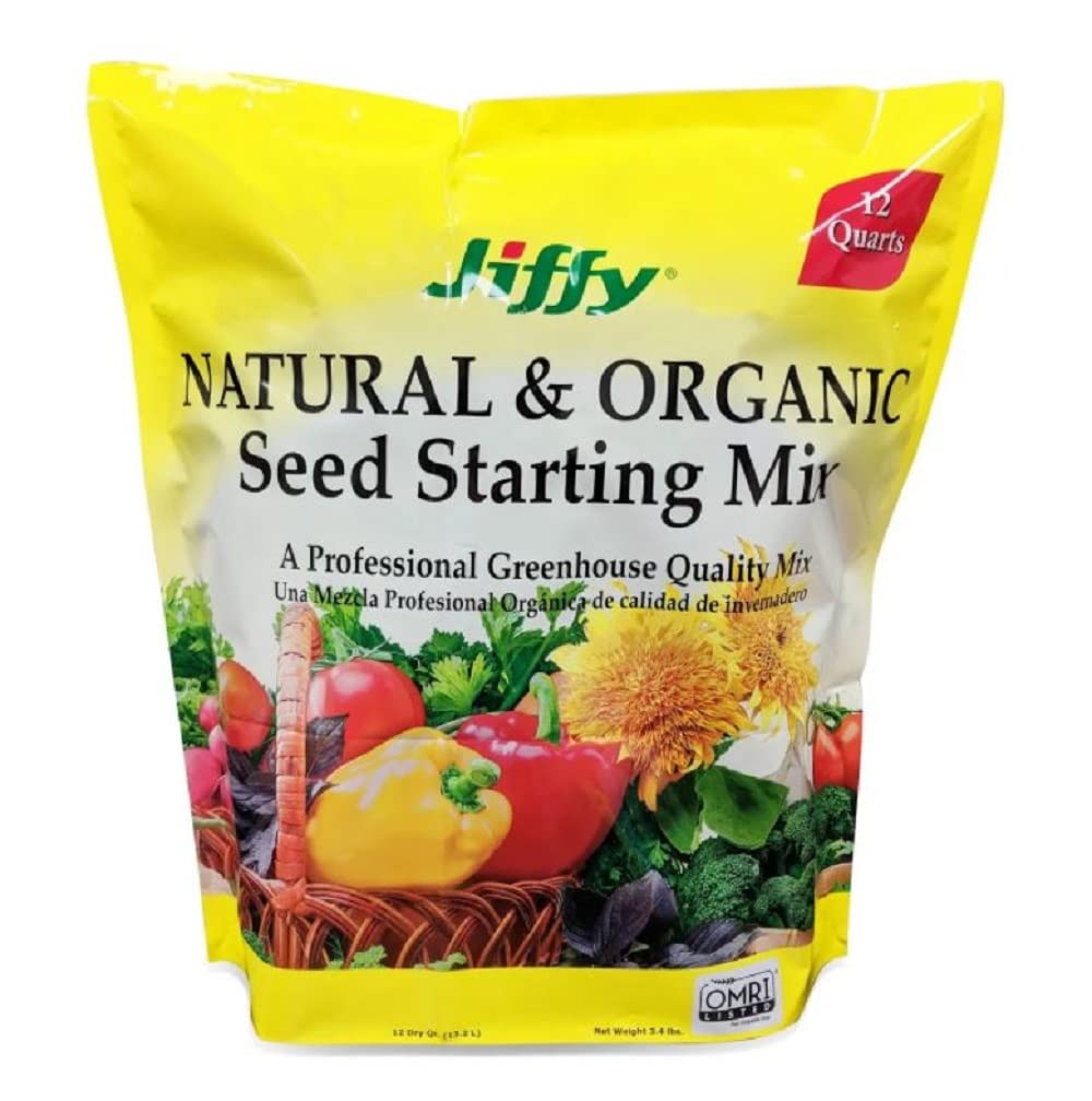 Jiffy Natural and Organic Seed Starter Mix 12 qt
