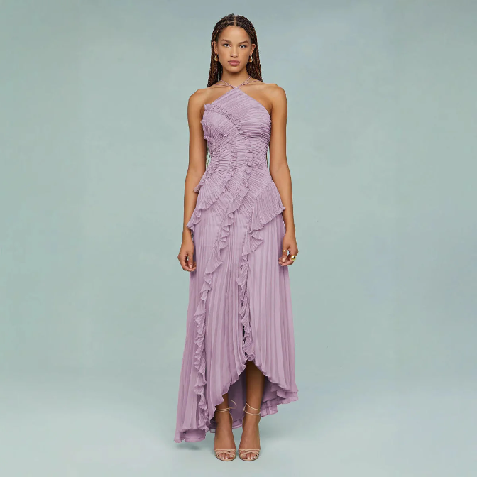 GlamTiera - Ruffled Maxi Dress
