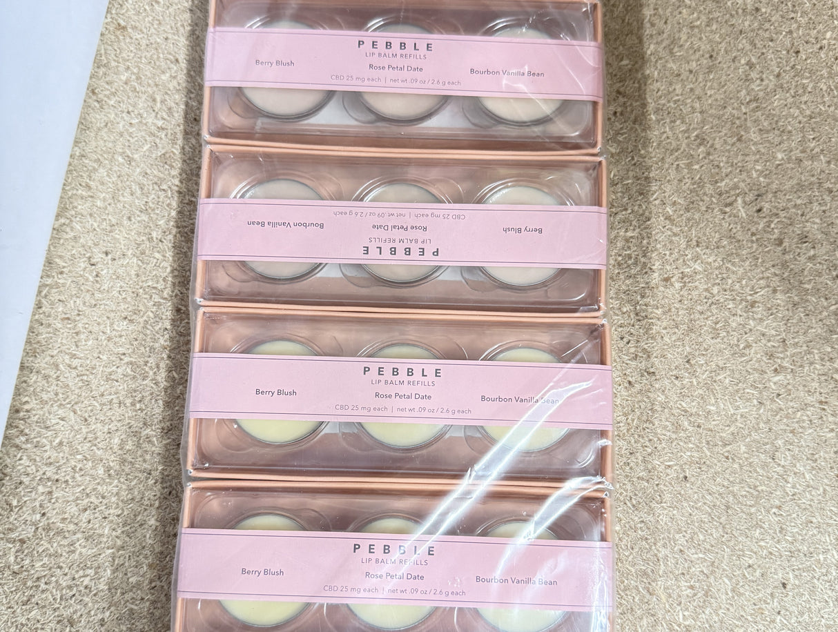 Pebble CBD Lip Balm Trio Pack by Seventh Sense Botanical Therapy