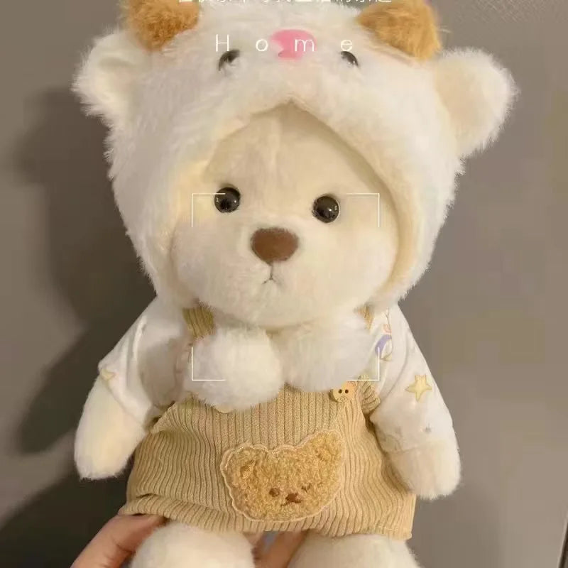 Toylly - Handmade Bear Plush Toy with Dress (30cm)