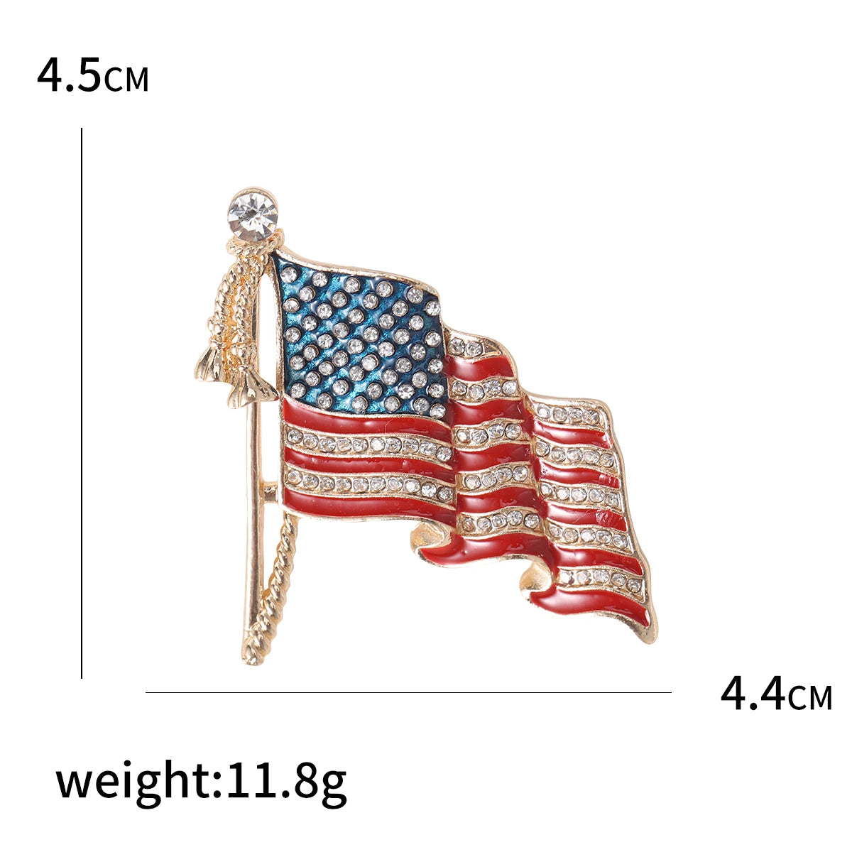 PatriotGleam - USA Flag Brooch Pin