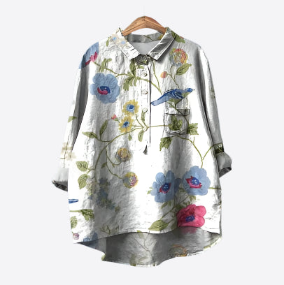 FloraEase - Printed Pocket Shirt