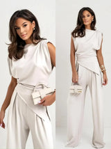 CurveLuxe Trend - Plus Size Pants Set