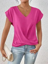 EleganzaWear - V-Neck Summer Tee