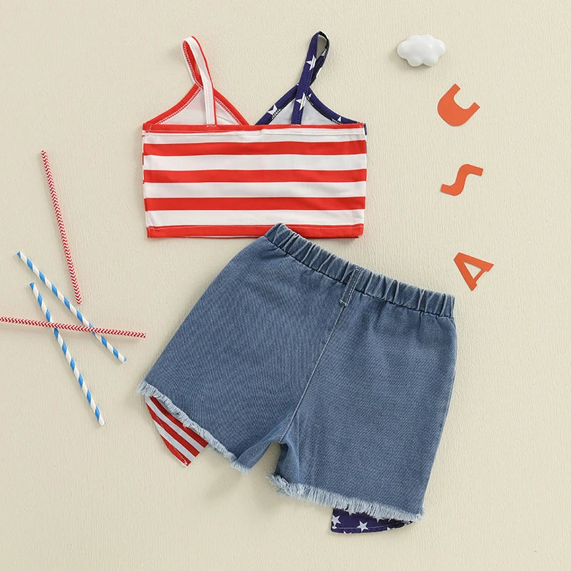 FreedomChic - USA Flag Outfit Set