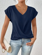 EleganzaWear - V-Neck Summer Tee