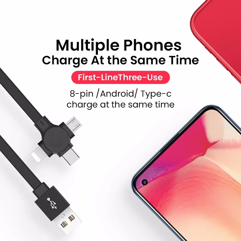 FlexiCharge - 3-in-1 Retractable Cable