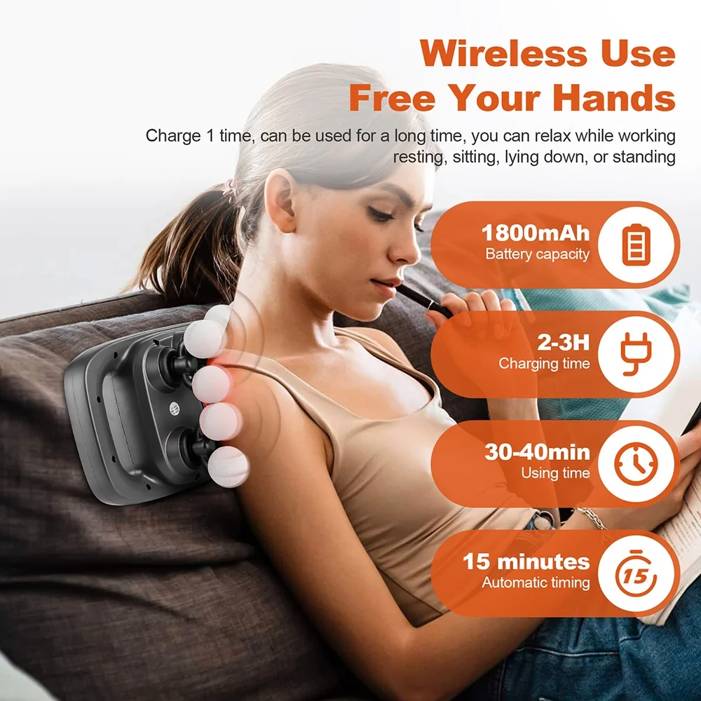 RelaxaPro - 16 Heads High-Frequency Body Massage Gun