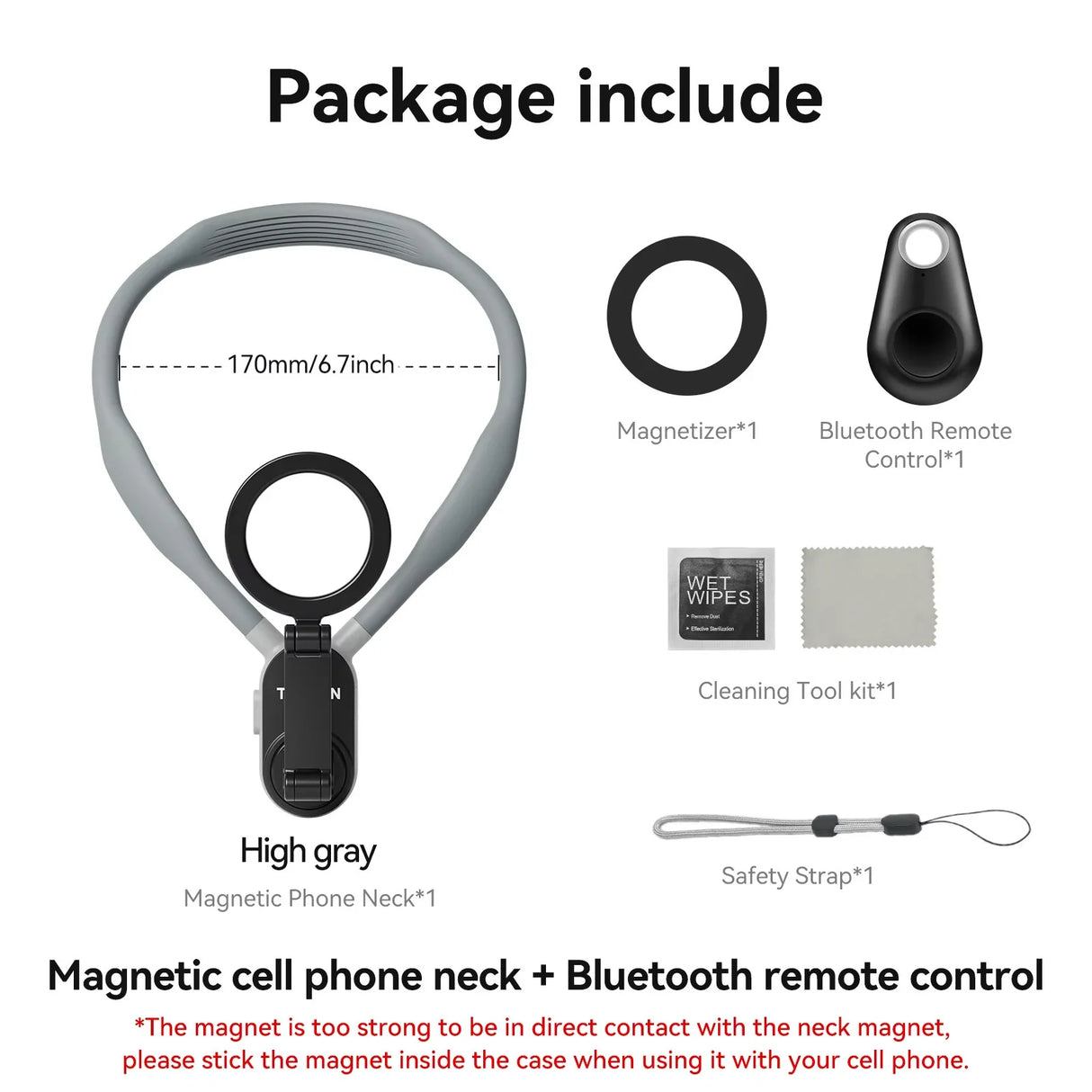 Telpow - Magnetic Neck Mount for Phones