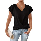 EleganzaWear - V-Neck Summer Tee