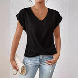 EleganzaWear - V-Neck Summer Tee