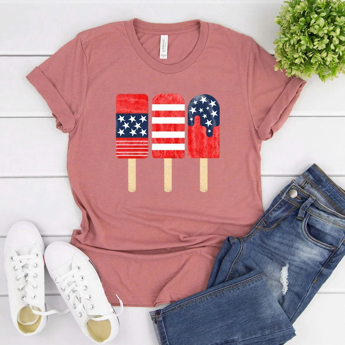 PatrioticPop - Vintage 4th of July Tee