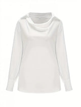 AutumnEase - Elegant Neck Shirt