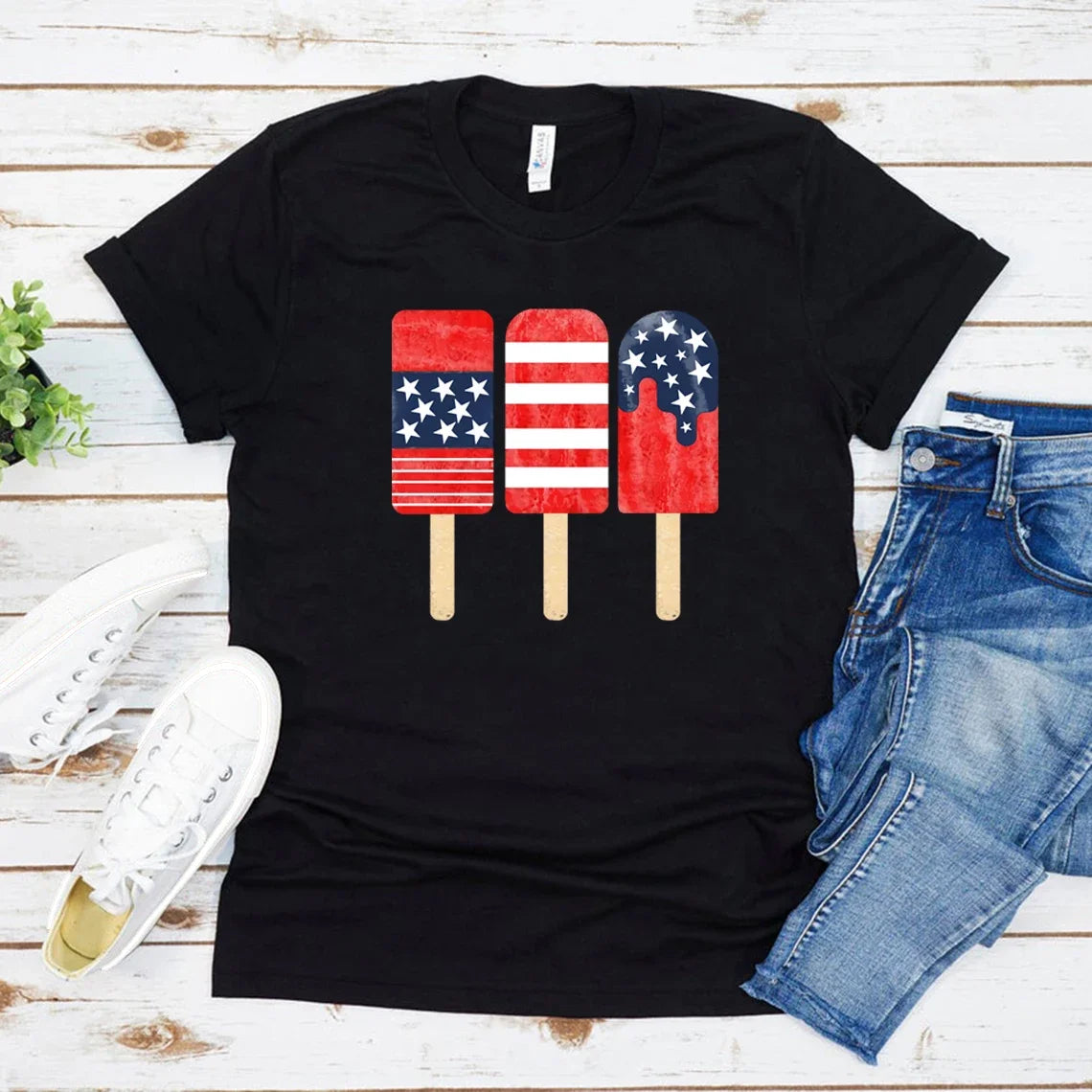 PatrioticPop - Vintage 4th of July Tee
