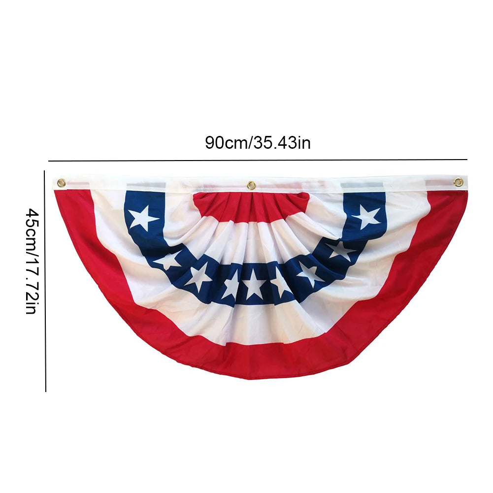 PatrioStyle - USA Pleated Fan Flag