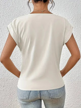EleganzaWear - V-Neck Summer Tee