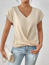 EleganzaWear - V-Neck Summer Tee