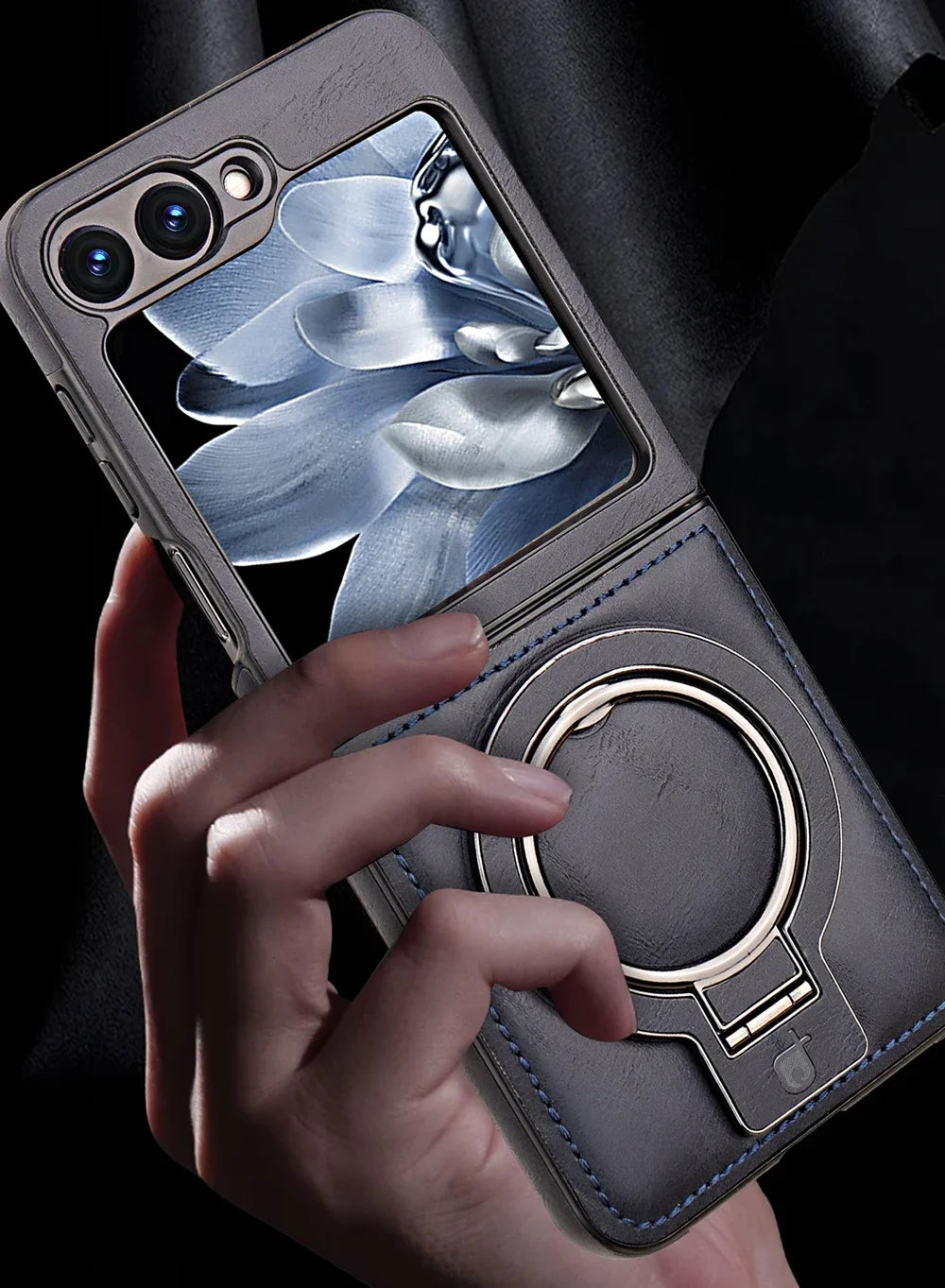 EliteShield - Magnetic Leather Flip Case