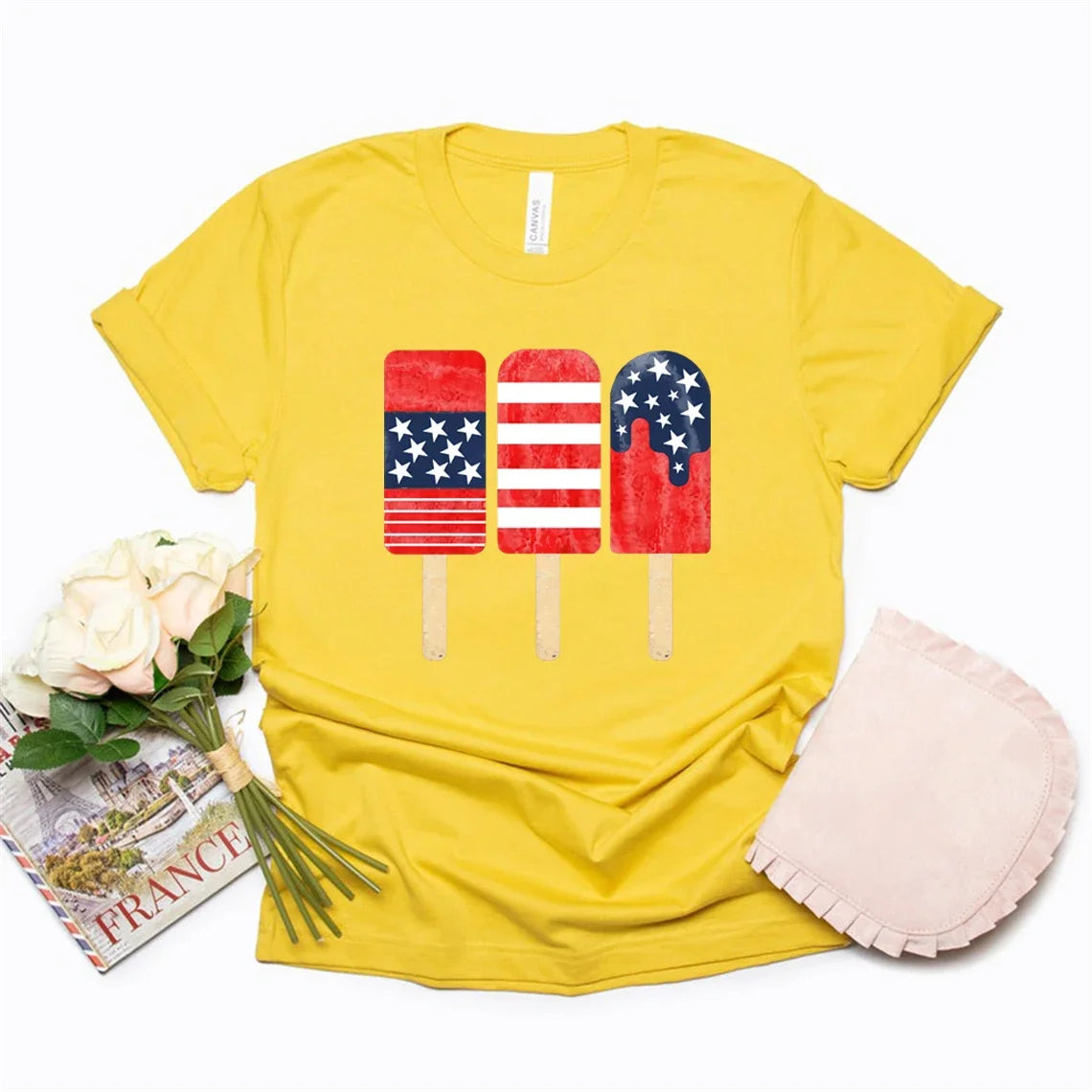 PatrioticPop - Vintage 4th of July Tee