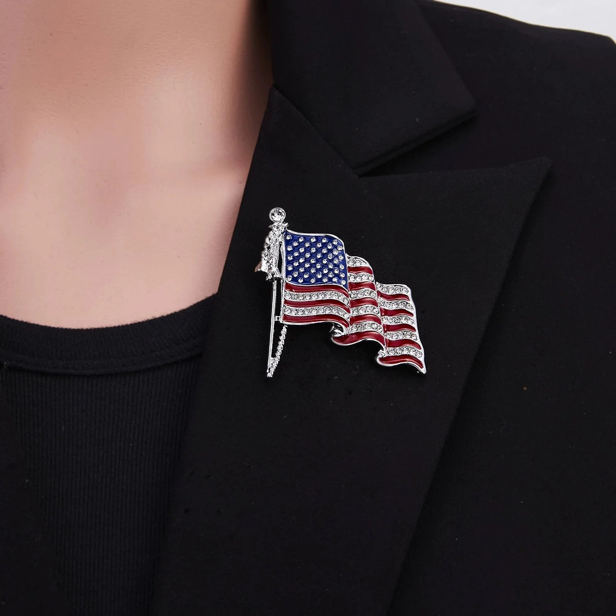 PatriotGleam - USA Flag Brooch Pin