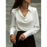 AutumnEase - Elegant Neck Shirt