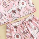 Bopsy - Cute Toddler Easter Pajamas with Bunny Print & Shorts