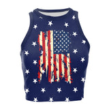StarMuse - USA Flag Crop Tank