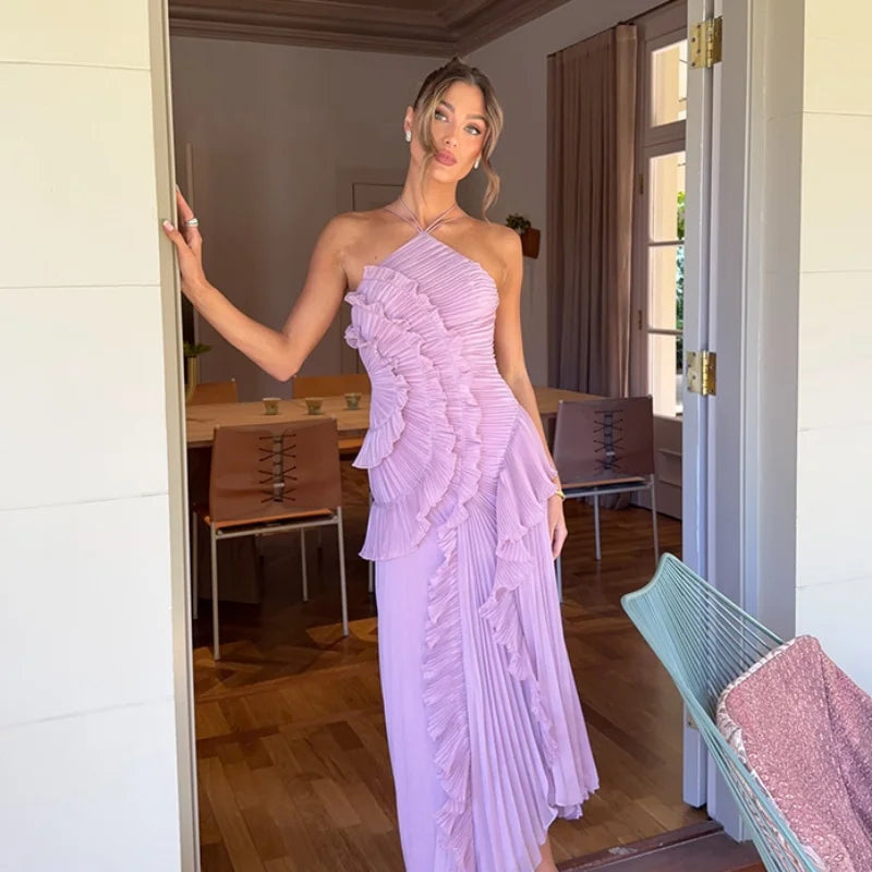 GlamTiera - Ruffled Maxi Dress