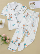 Jayella - Women's Easter Short Sleeve & Loose Pants Set