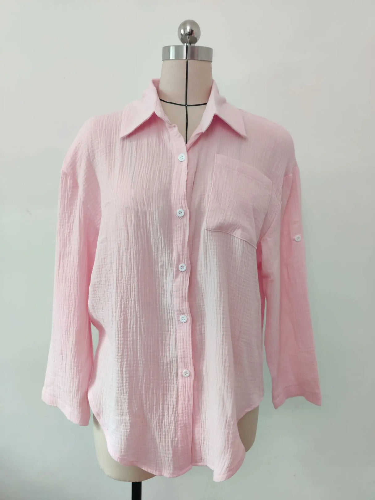 OranLuxe - Casual Button Blouse