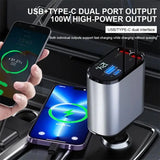 Atmocar - Fast Charge Retractable Car Charger