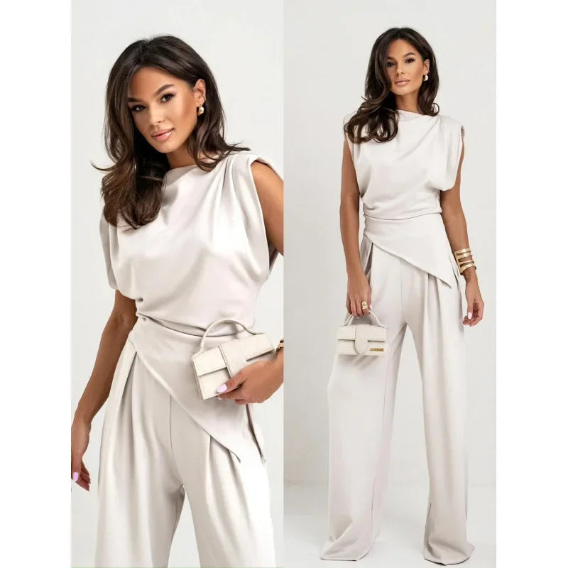CurveLuxe Trend - Plus Size Pants Set