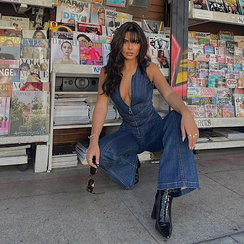GlowMuse Fit - Y2K Bodycon Jumpsuit