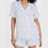 Femikko - Adorable Bunny Print Pajama Set for Women