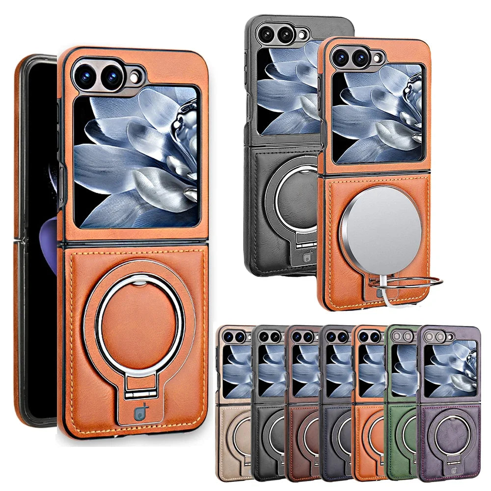 EliteShield - Magnetic Leather Flip Case